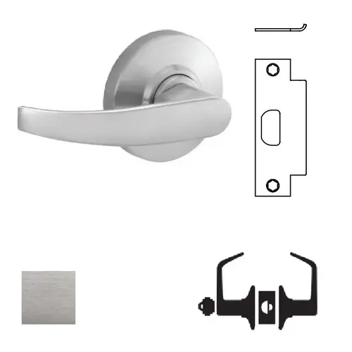 AL70BDC Neptune Classroom Lock, Satin Chrome