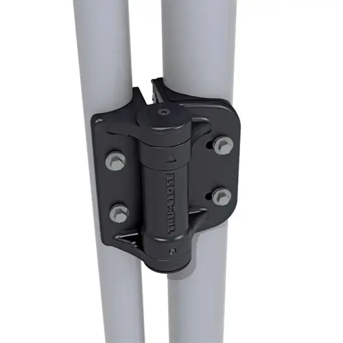 Self Closing Gate Hinge For Round Post Applications Black