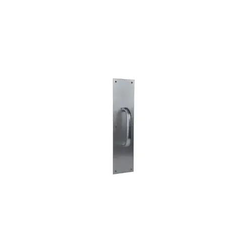 Pull Plate Satin Aluminum Clear