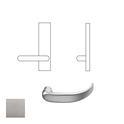 25 Series Exit Device Lever Trim, Satin Chrome