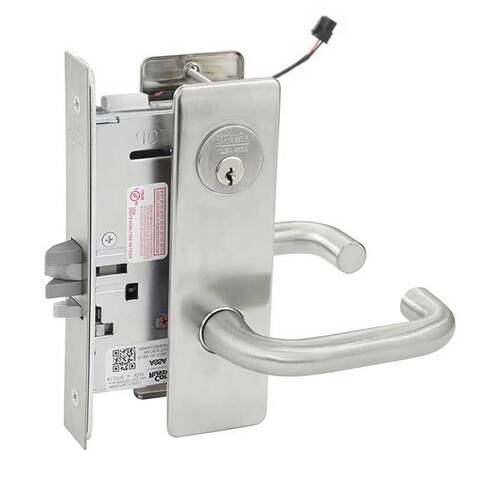 ML20914 Mortise Electrified Lever Lockset x REX Satin Stainless Steel