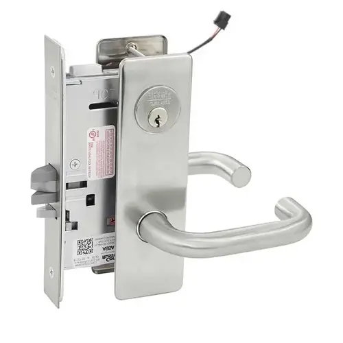 ML20906 Mortise Electrified Lever Lockset Satin Stainless Steel