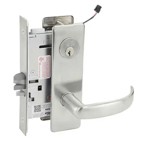 ML20906 Mortise Electrified Lever Lockset Satin Stainless Steel