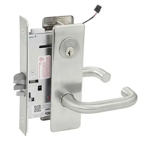 ML20907 Mortise Electrified Lever Lockset x REX Satin Stainless Steel