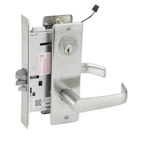 ML20914 Mortise Electrified Lever Lockset Satin Stainless Steel