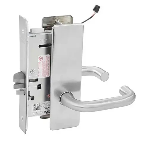 ML20915 Mortise Electrified Lever Lockset Satin Chrome