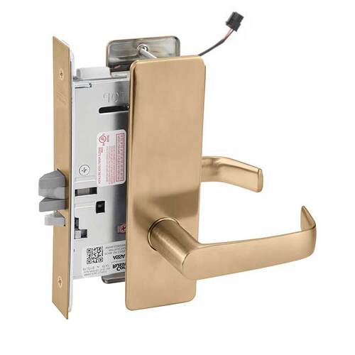 ML20915 Mortise Electrified Lever Lockset x REX Satin Bronze