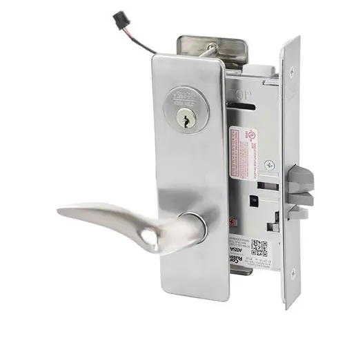 ML20932 Mortise Electrified Lever Lockset Satin Chrome