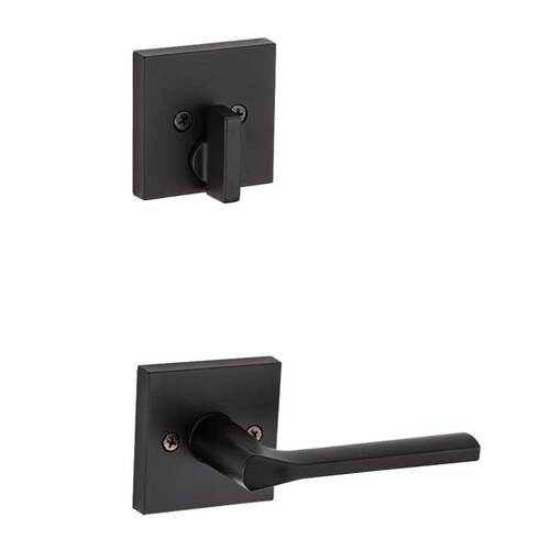 Lisbon Lever Interior Single Cylinder Handleset Trim Iron Black