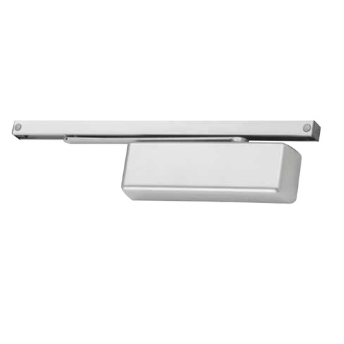 Right Hand Size 1 Stop Face Push Side Track Door Closer with TBSRT Thru Bolts 689 Aluminum Finish