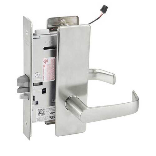 ML20907 Mortise Electrified Lever Lockset x REX Satin Stainless Steel