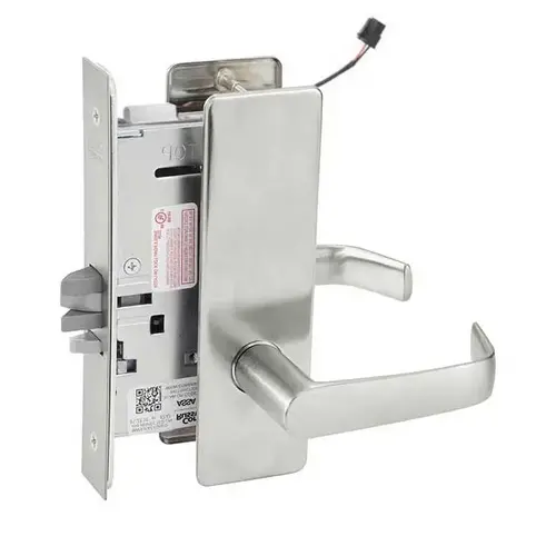 ML20907 Mortise Electrified Lever Lockset Satin Stainless Steel