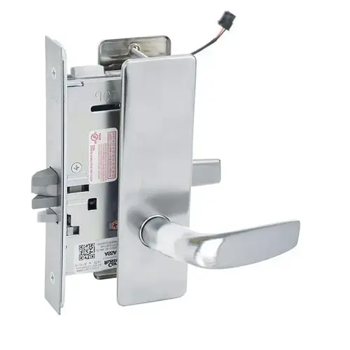 ML20907 Mortise Electrified Lever Lockset Satin Stainless Steel