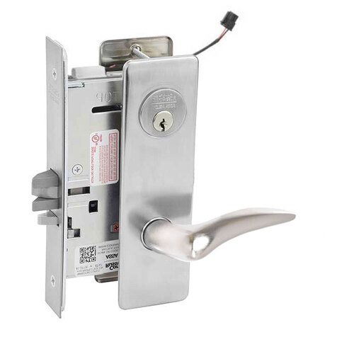 ML20914 Mortise Electrified Lever Lockset Satin Chrome