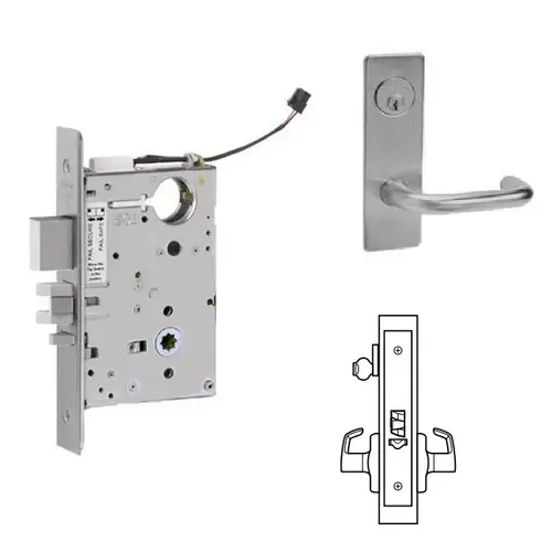 ML20906 Mortise Electrified Lever Lockset x REX Satin Chrome