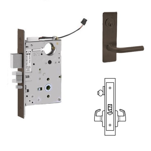 ML20914 Mortise Electrified Lever Lockset x REX Oil Rubbed Dark Bronze