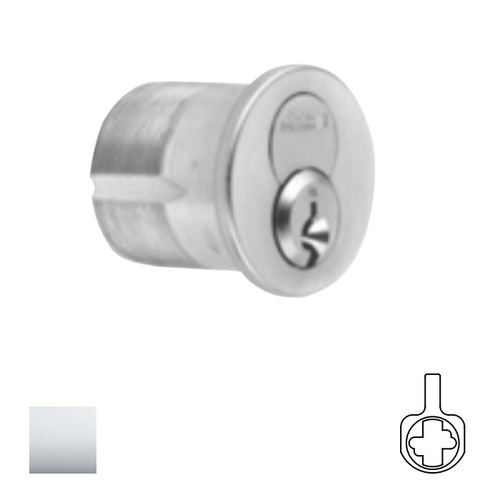 1080 Series IC Mortise Cylinder Bright Polished Chrome