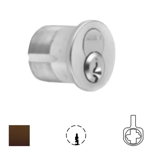 1080 Series IC Mortise Cylinder Oil Rubbed Dark Bronze