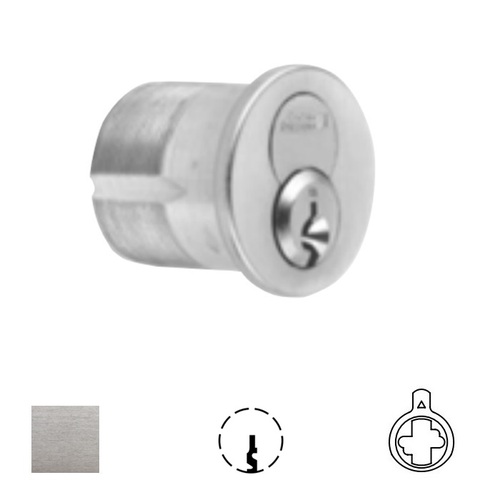 1080 Series IC Mortise Cylinder Satin Chrome