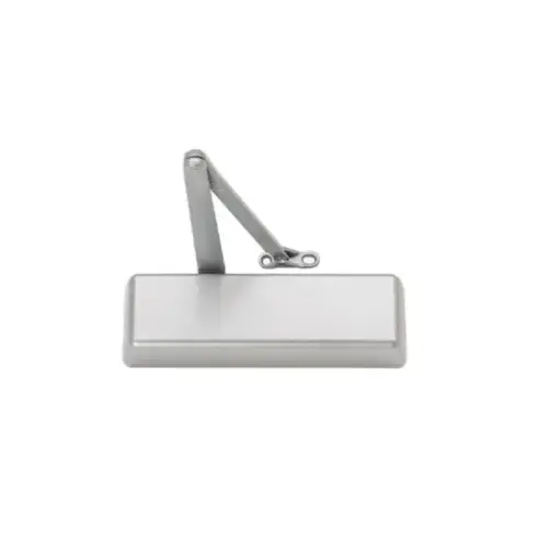 Left Hand Size 3 Surface Mounted Pull Side Smoothee Heavy Duty Track Door Closer with TBSRT Thru Bolts 689 Aluminum Finish