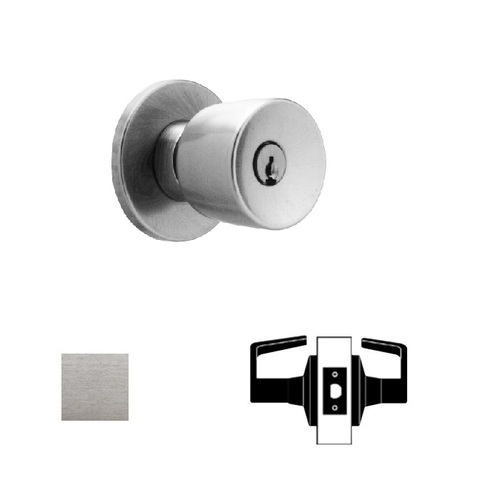 W Series Passage Lock, Satin Chrome