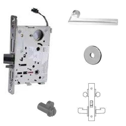 RX-8272-12V Electrified Double Cylinder Mortise Lock Satin Chrome