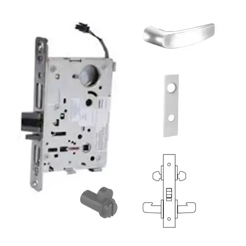 8272-24V Electrified Double Cylinder Mortise Lock Satin Chrome