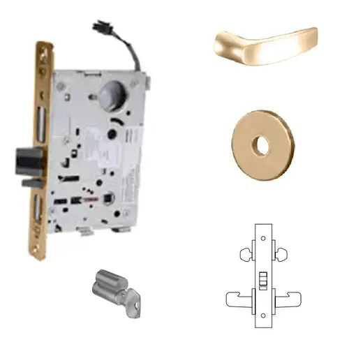 RX-8272-24V Electrified Double Cylinder Mortise Lock Satin Bronze