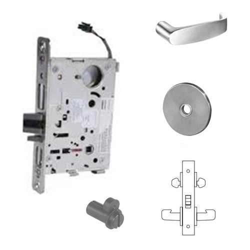 8273-24V Electrified Double Cylinder Mortise Lock Satin Chrome