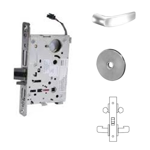 RX-8272-24V Electrified Double Cylinder Mortise Lock Satin Chrome