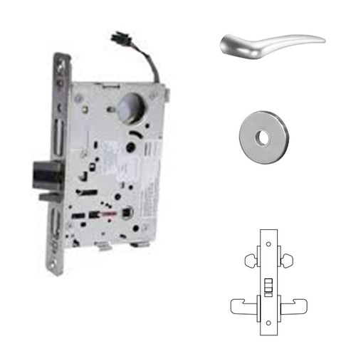 8272-12V Electrified Double Cylinder Mortise Lock Satin Chrome