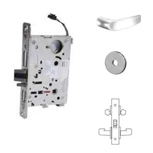 RX-8273-12V Electrified Double Cylinder Mortise Lock Satin Chrome