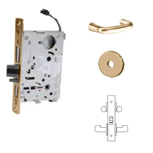 RX-8272-24V Electrified Double Cylinder Mortise Lock Satin Bronze