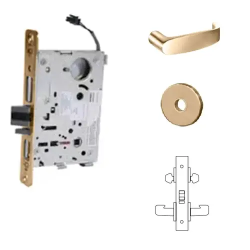 8273-12V Electrified Double Cylinder Mortise Lock Satin Bronze