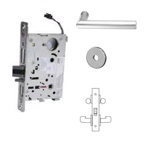 RX-8272-12V Electrified Double Cylinder Mortise Lock Satin Chrome