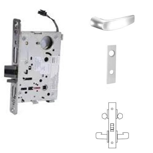 RX-8272-12V Electrified Double Cylinder Mortise Lock Satin Chrome