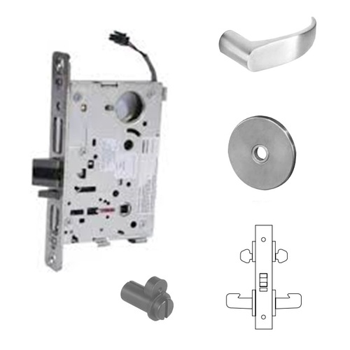 RX-8273-24V Electrified Double Cylinder Mortise Lock Satin Chrome