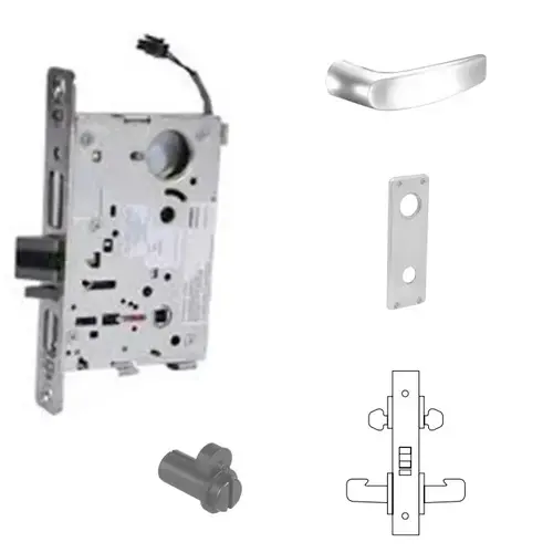 8272-24V Electrified Double Cylinder Mortise Lock Satin Chrome