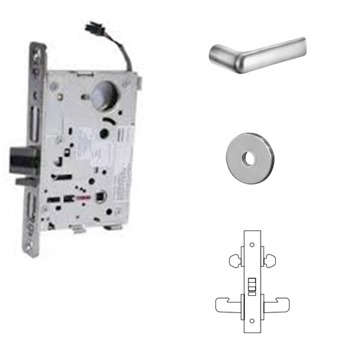 8273-24V Electrified Double Cylinder Mortise Lock Satin Chrome