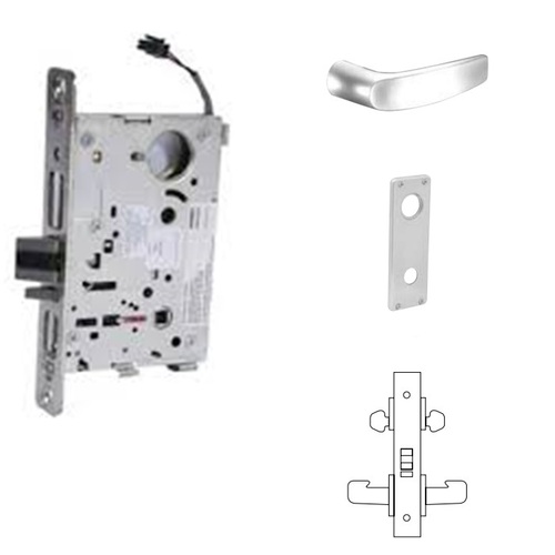 RX-8273-12V Electrified Double Cylinder Mortise Lock Satin Chrome