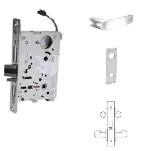 RX-8272-12V Electrified Double Cylinder Mortise Lock Satin Chrome