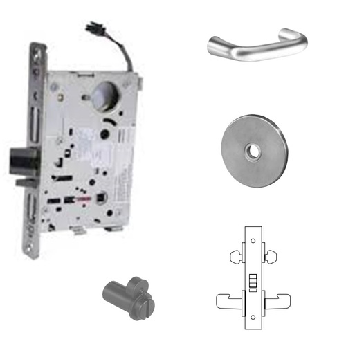 8272-24V Electrified Double Cylinder Mortise Lock Satin Chrome