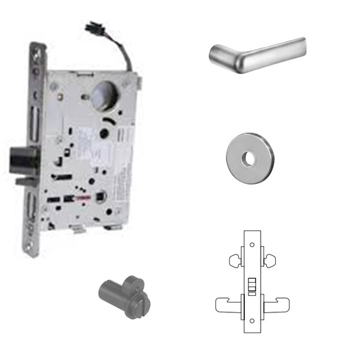 8272-12V Electrified Double Cylinder Mortise Lock Satin Chrome