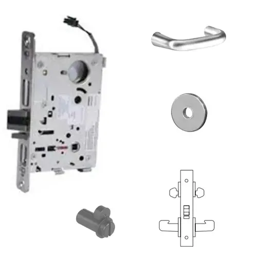 RX-8272-12V Electrified Double Cylinder Mortise Lock Satin Chrome