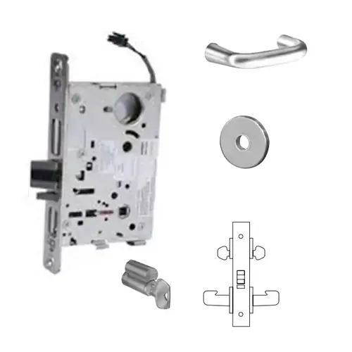 8272-24V Electrified Double Cylinder Mortise Lock Satin Chrome