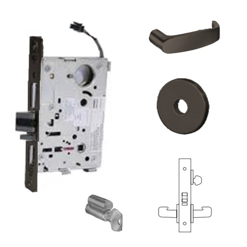 8273-24V Electrified Double Cylinder Mortise Lock Oil Rubbed Dark Bronze