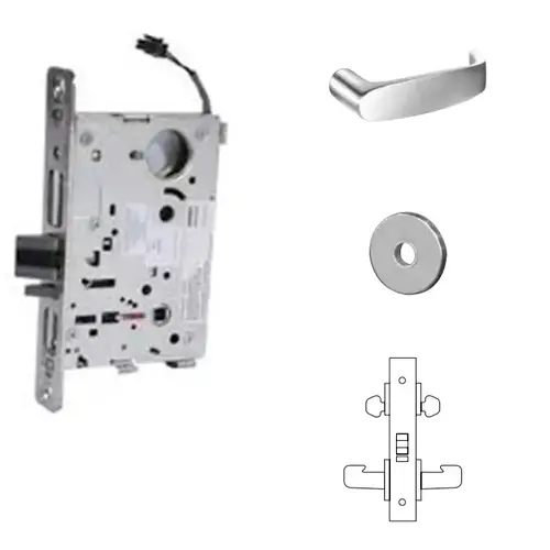 RX-8273-12V Electrified Double Cylinder Mortise Lock Satin Chrome