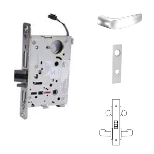 RX-8273-12V Electrified Double Cylinder Mortise Lock Satin Chrome