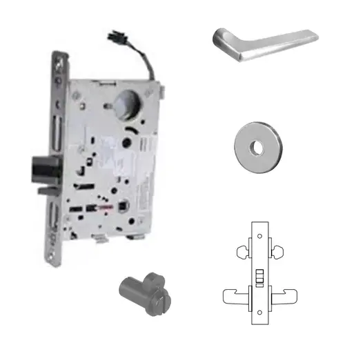 RX-8273-24V Electrified Double Cylinder Mortise Lock Satin Chrome