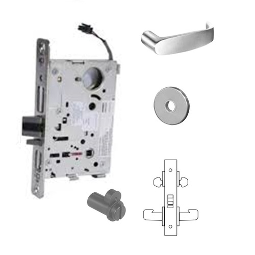 8273-12V Electrified Double Cylinder Mortise Lock Satin Chrome